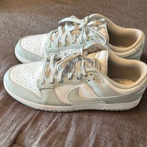 Nike Dunk Low Sneakers in White and Light Gray